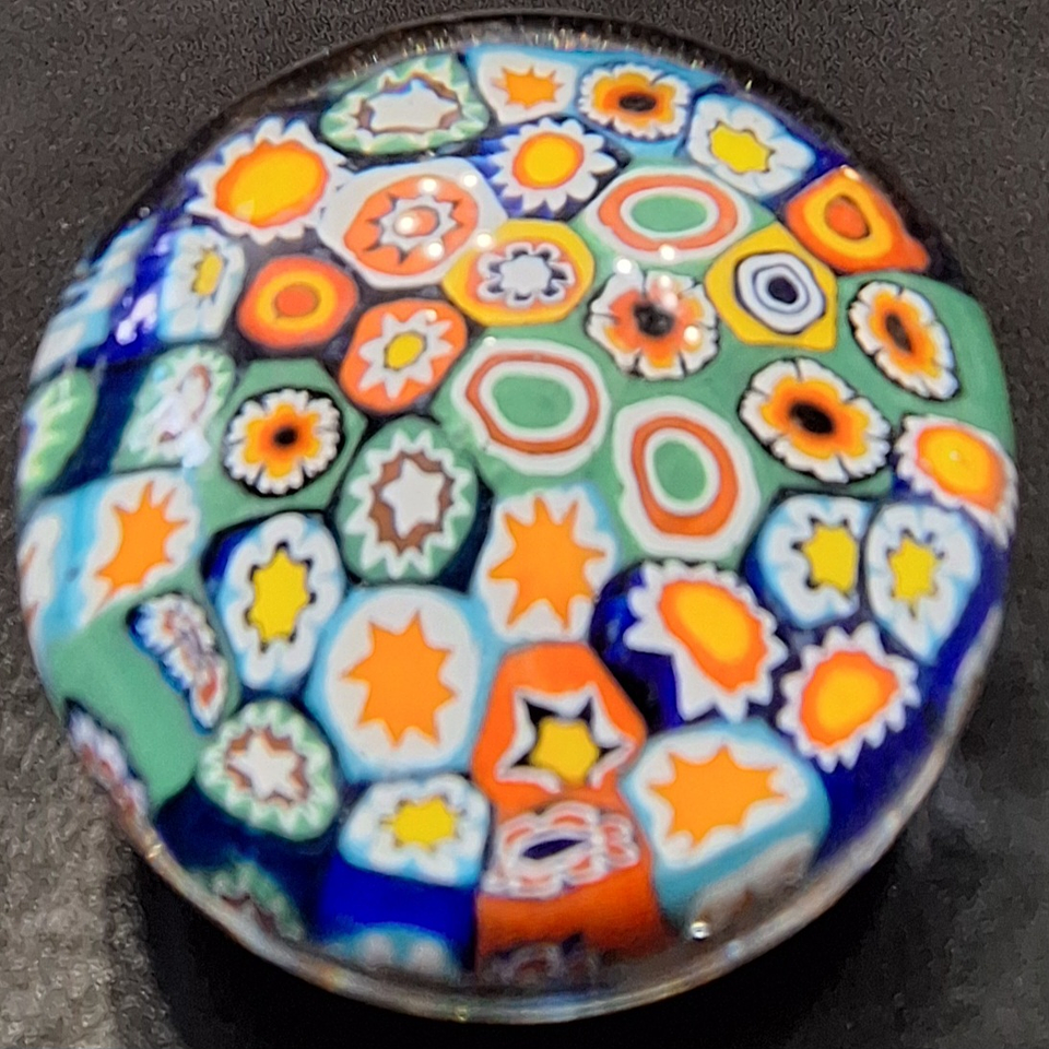 Pisa-papéis em cristal millefiore de Murano  2