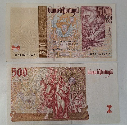 Notas 500 escudos, Portugal 