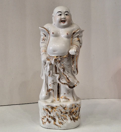 Estatueta em porcelana - Buda sorridente 