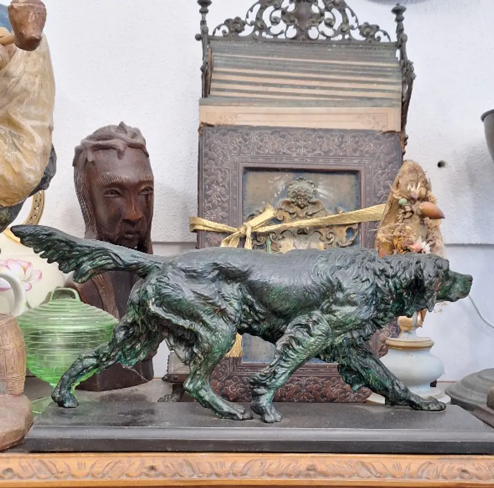Escultura, cão Setter 1