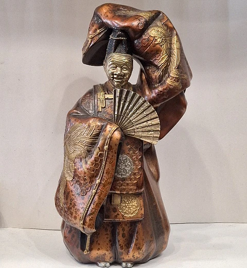 Escultura Japonesa - Personagem da dança Noh, Okina