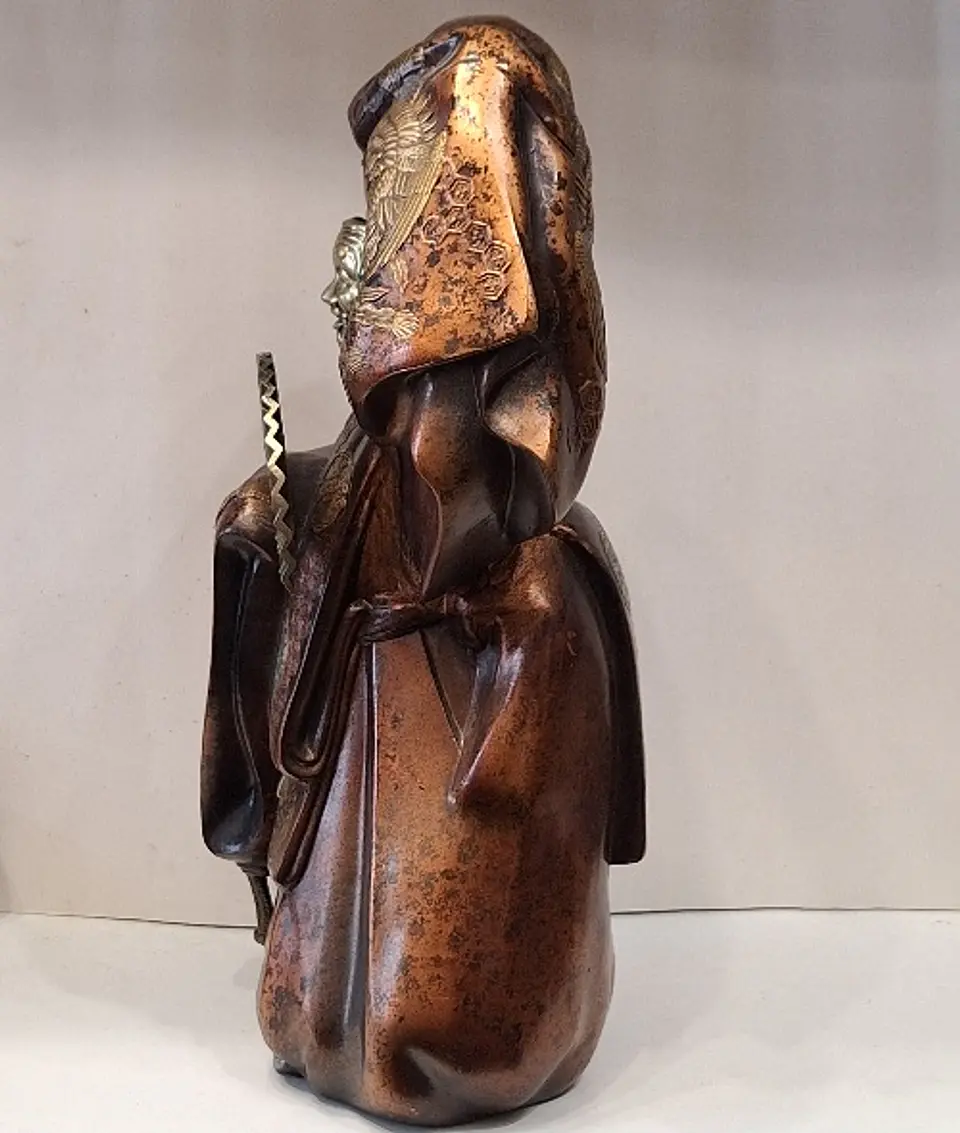 Escultura Japonesa - Personagem da dança Noh, Okina 5