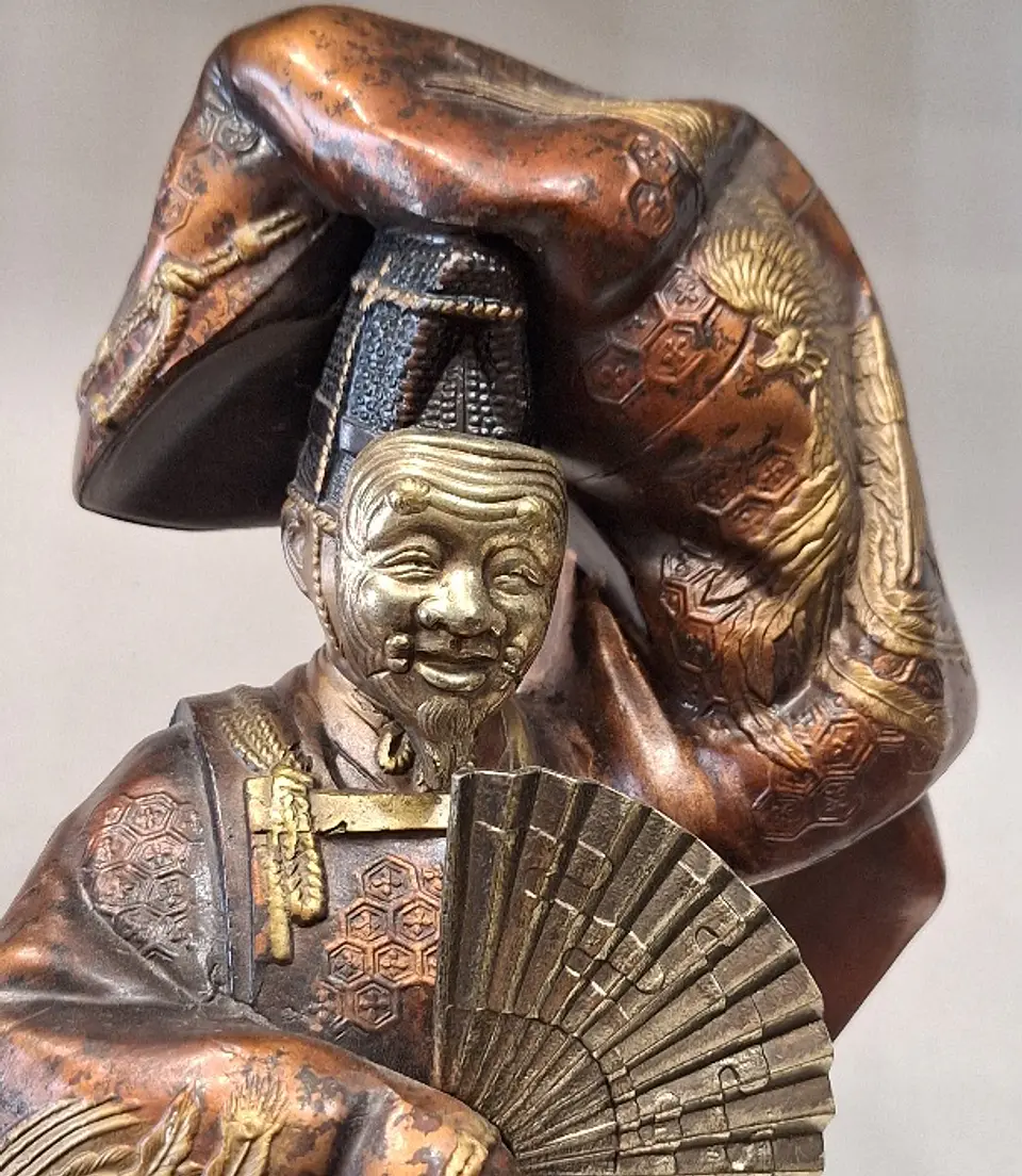 Escultura Japonesa - Personagem da dança Noh, Okina 7