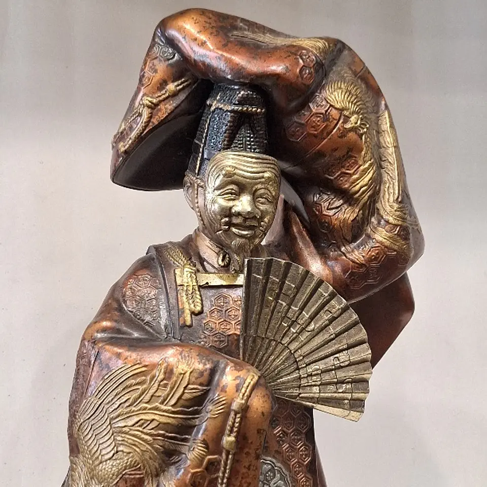 Escultura Japonesa - Personagem da dança Noh, Okina 9
