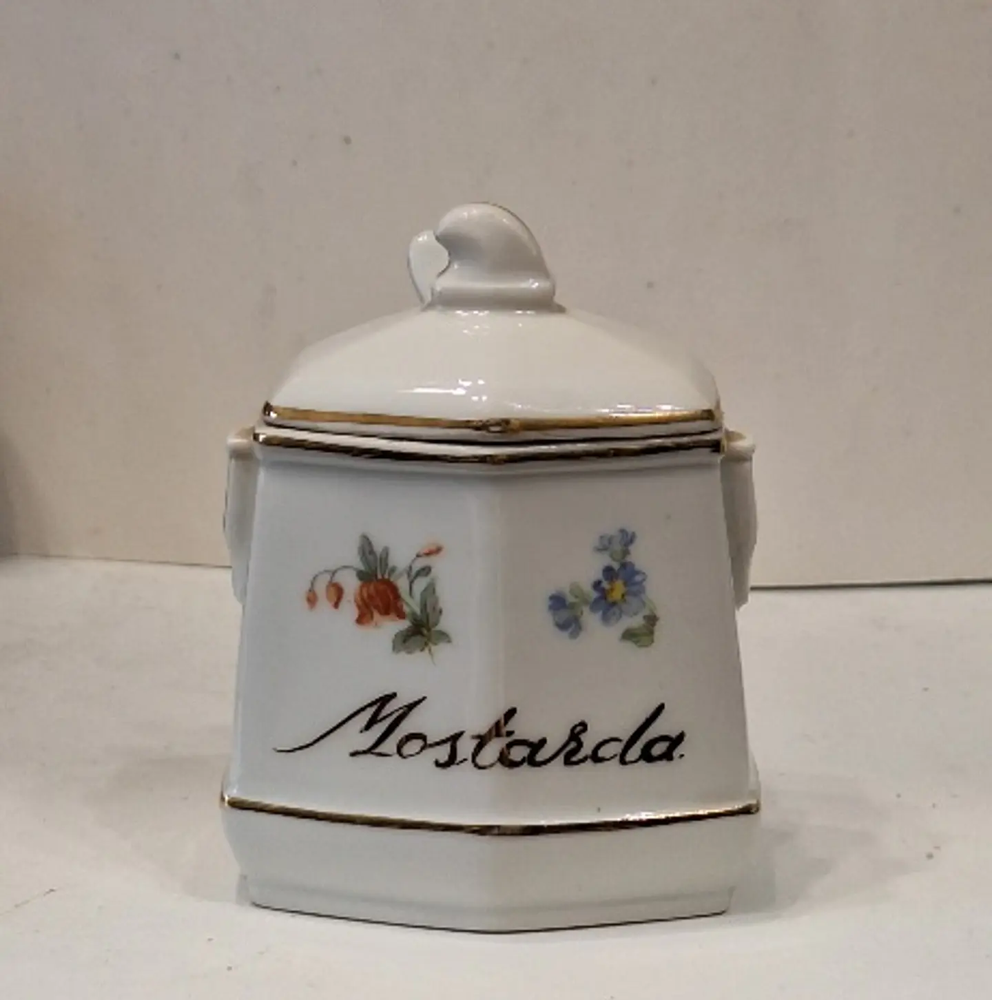 Mostardeira em porcelana da Candal  1