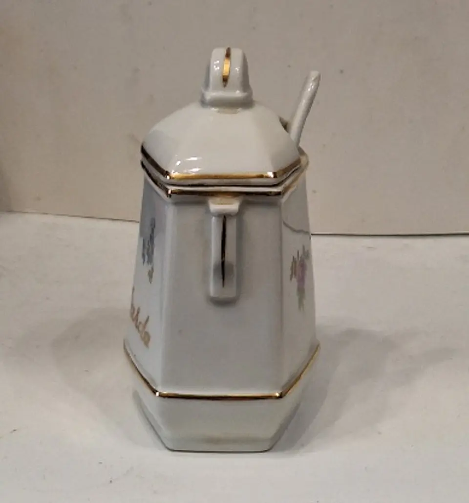 Mostardeira em porcelana da Candal  4