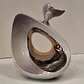 Estatueta de porcelana contemporânea GALOS em estilo Art Déco, anos 80. - Thumbnail 1