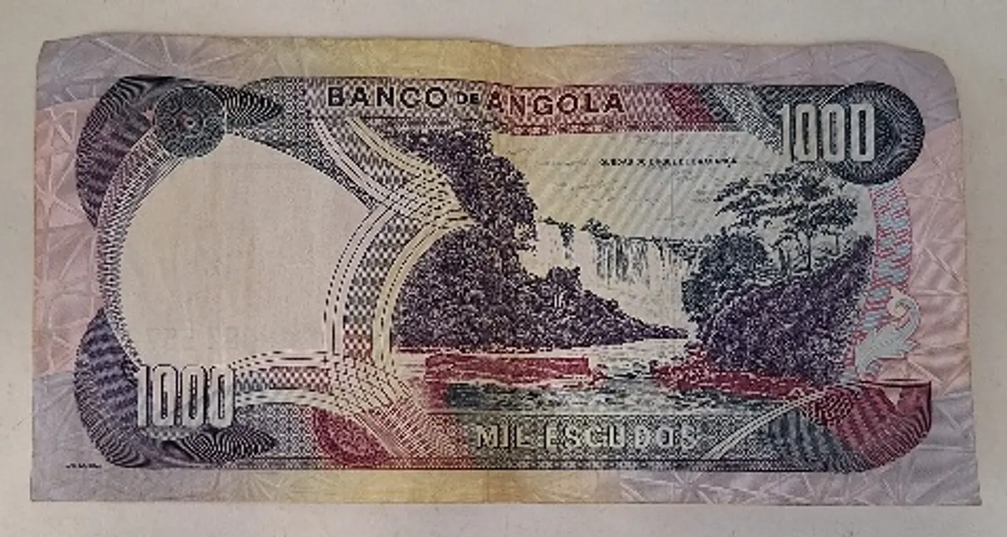 Nota, 1000 escudos, Marechal Carmona, Banco de Angola, 1972. 2
