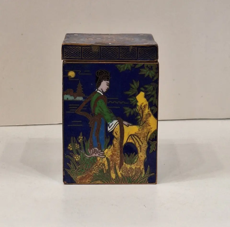 Caixa chinesa em cloisonné  3