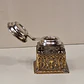 Tinteiro em metal nobre e cristal - miniatura 2