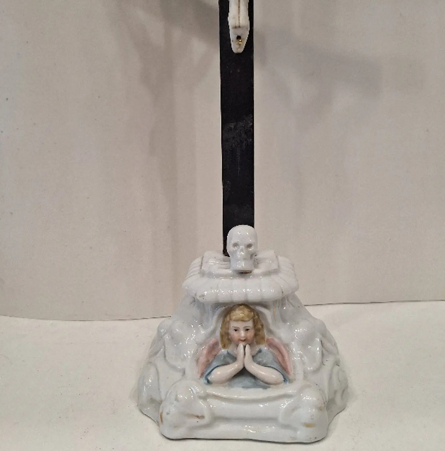 Crucifixo de oratório em porcelana vieux paris  4