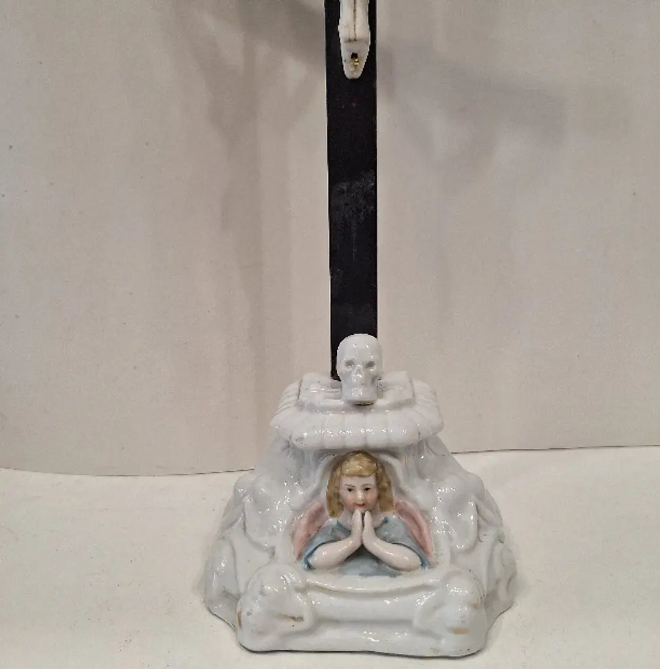 Crucifixo de oratório em porcelana vieux paris  4