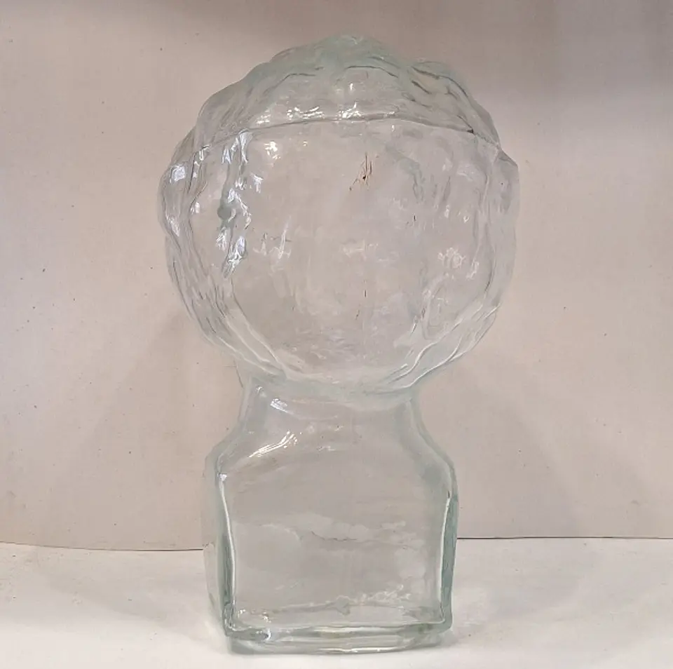 Busto de Beethoven em vidro INGRID alemão, peça de colecionador, arte em estilo meados do século XX. 3