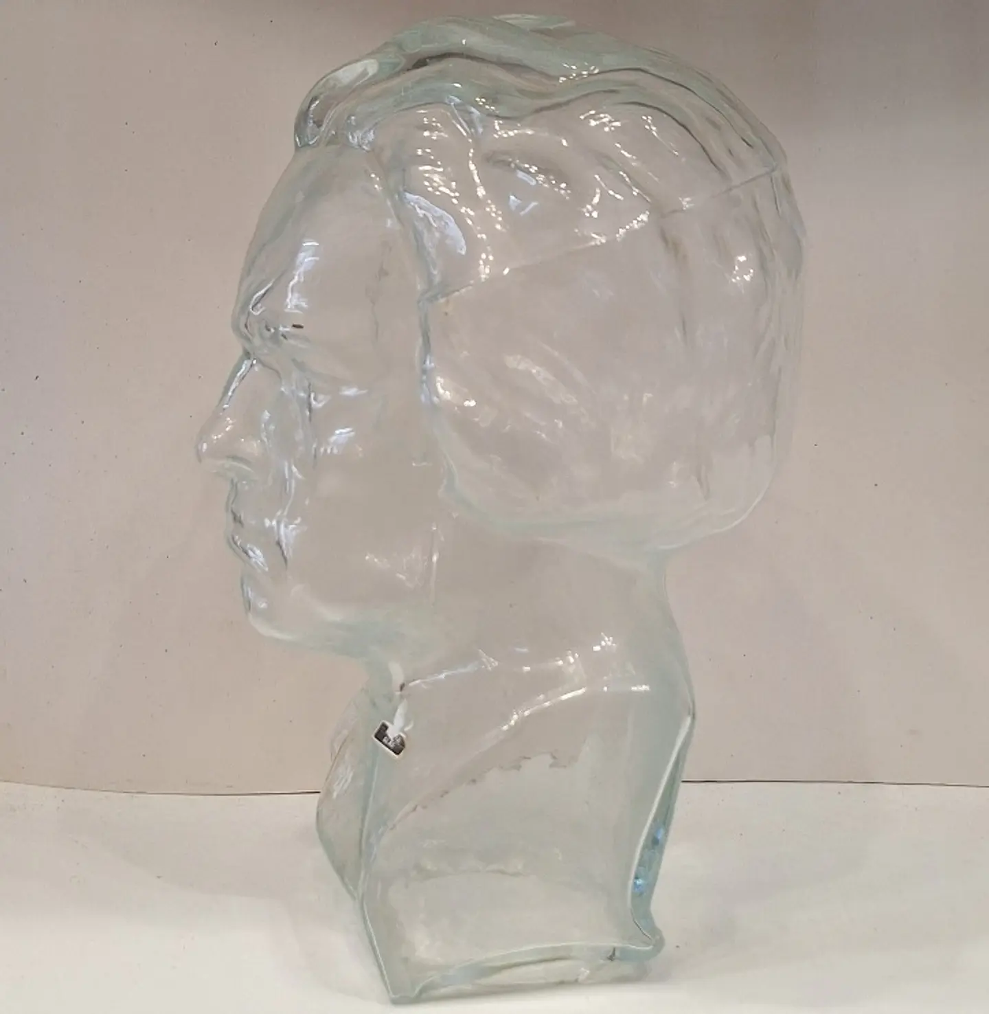 Busto de Beethoven em vidro INGRID alemão, peça de colecionador, arte em estilo meados do século XX. 4