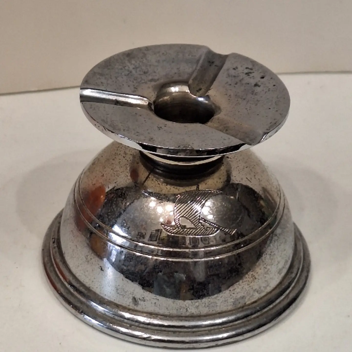 Tinteiro de mesa vintage, estilo cabrestante. 2