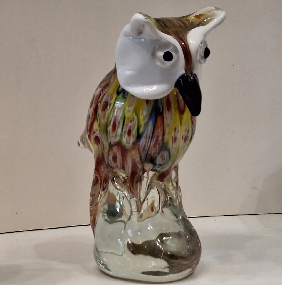 Coruja de Murano em vidro soprado 3