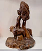 Escultura em madeira, representando pastora - Miniatura 4