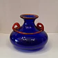 Vaso de Murano em azul cobalto e Âmbar.  - thumbnail 4