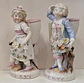 Par de bibelots em porcelana policromada alemã marca Pössneck  - miniatura 2