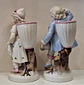 Par de bibelots em porcelana policromada alemã marca Pössneck  - miniatura 4