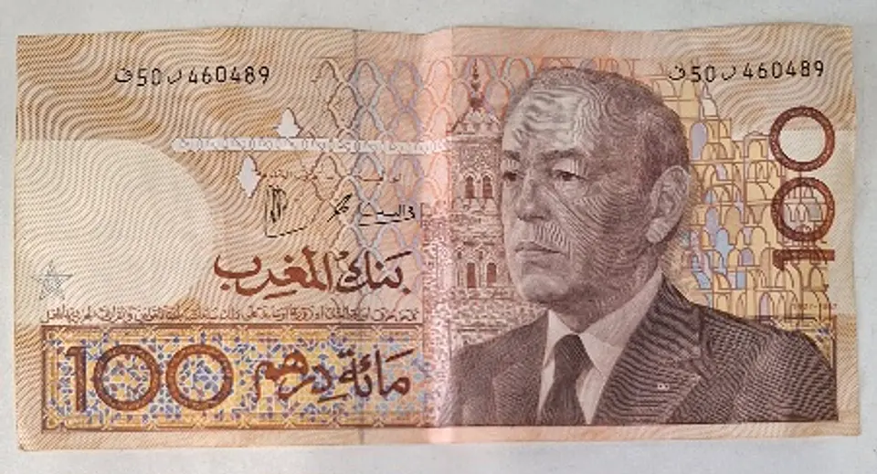 Nota - 100 Dirhams, Bank Al-Maghrib, Marrocos 3