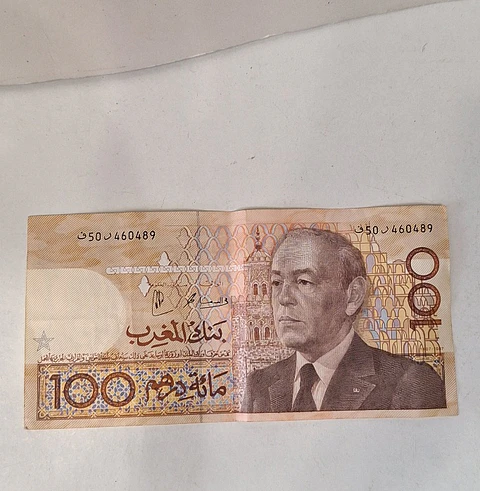 Nota - 100 Dirhams, Bank Al-Maghrib, Marrocos