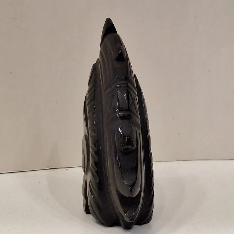Escultura Mexicana em obsidiana dourada.  5