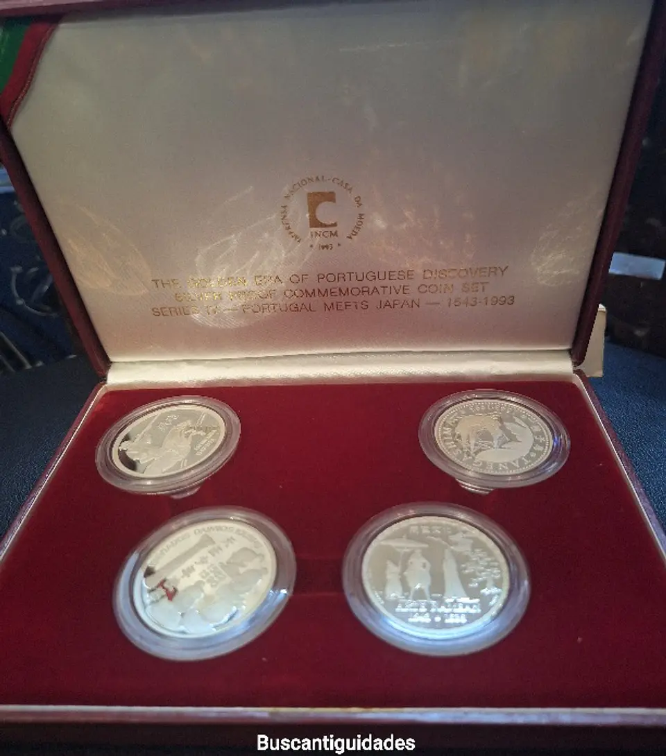 Conjunto prata proof 200 escudos 1993 Descobrimentos IV (Japão) 1