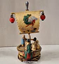 Barco-tesouro decorativo japonês vintage (okimono), feito de celuloide da década de 1940. - Thumbnail 3