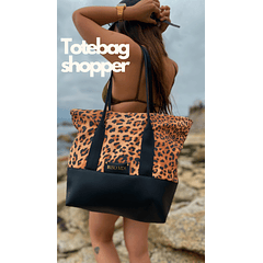 TOTEBAG SHOPPER WILD BLACK