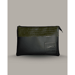 FUNDA iPad GREEN CROCODILE & BLACK