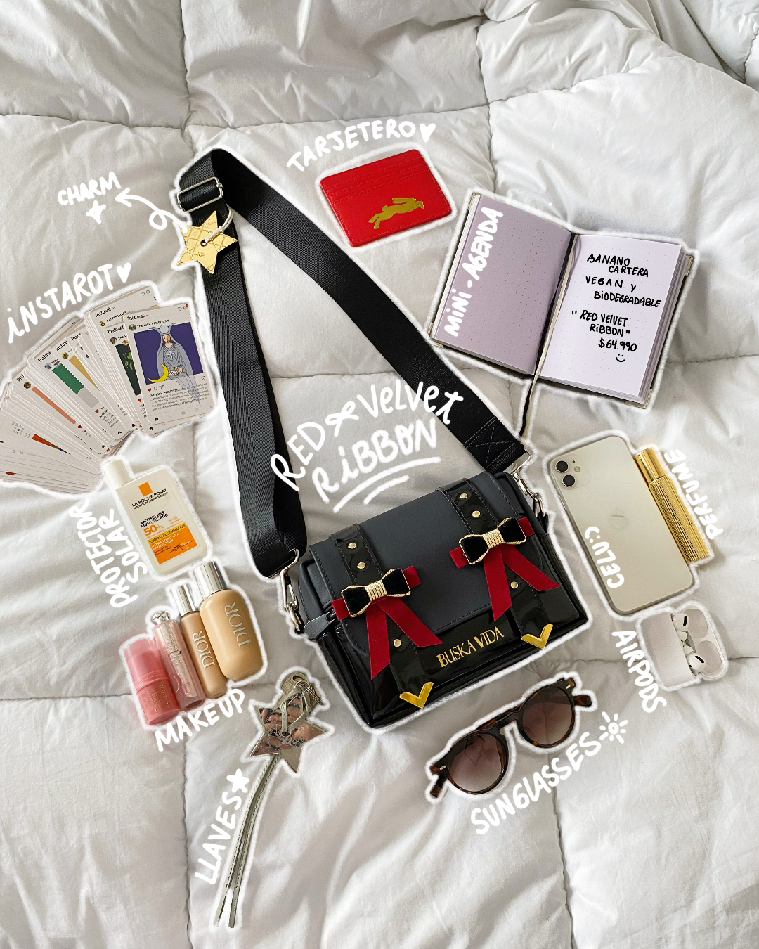 BANANO/CARTERA RED VELVET RIBBON 3