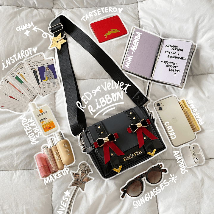 BANANO/CARTERA RED VELVET RIBBON 3