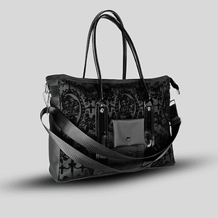 EDICIÓN  LIMITADA -  TOTEBAG OFFICE VELVET VICTORIA BLACK 
