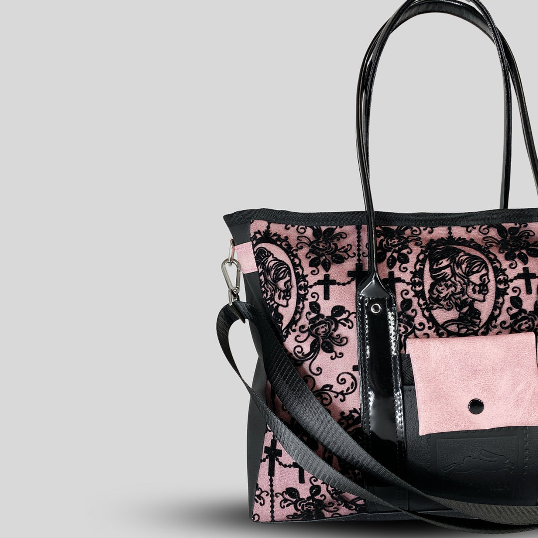 EDICIÓN  LIMITADA -  TOTEBAG OFFICE VELVET VICTORIA PINK  4