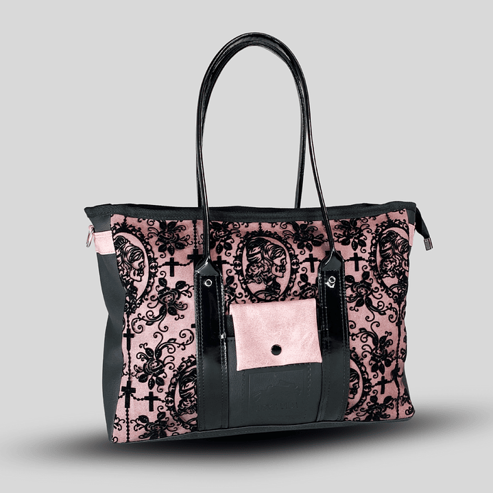 EDICIÓN  LIMITADA -  TOTEBAG OFFICE VELVET VICTORIA PINK  6