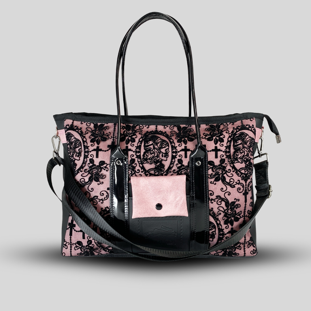 EDICIÓN  LIMITADA -  TOTEBAG OFFICE VELVET VICTORIA PINK  1