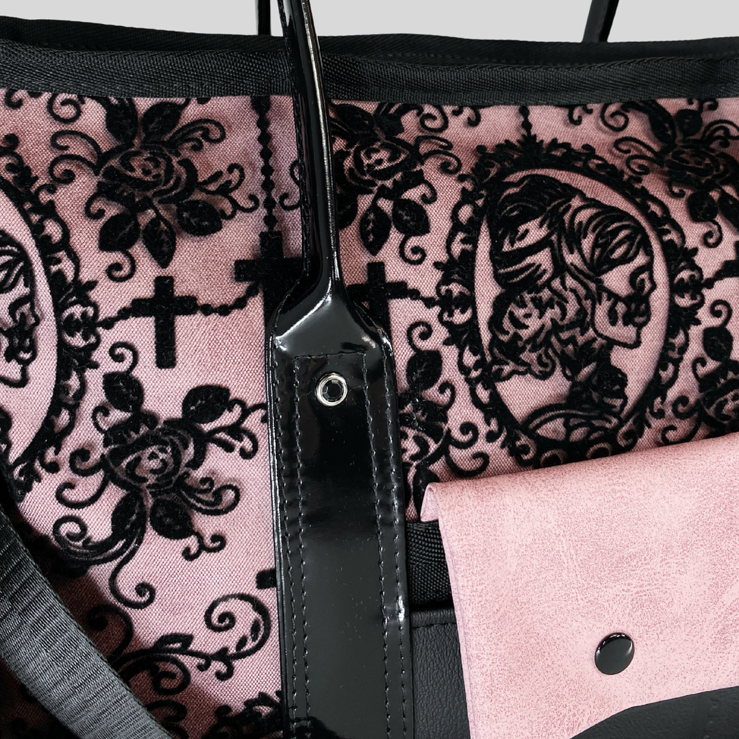 EDICIÓN  LIMITADA -  TOTEBAG OFFICE VELVET VICTORIA PINK  3