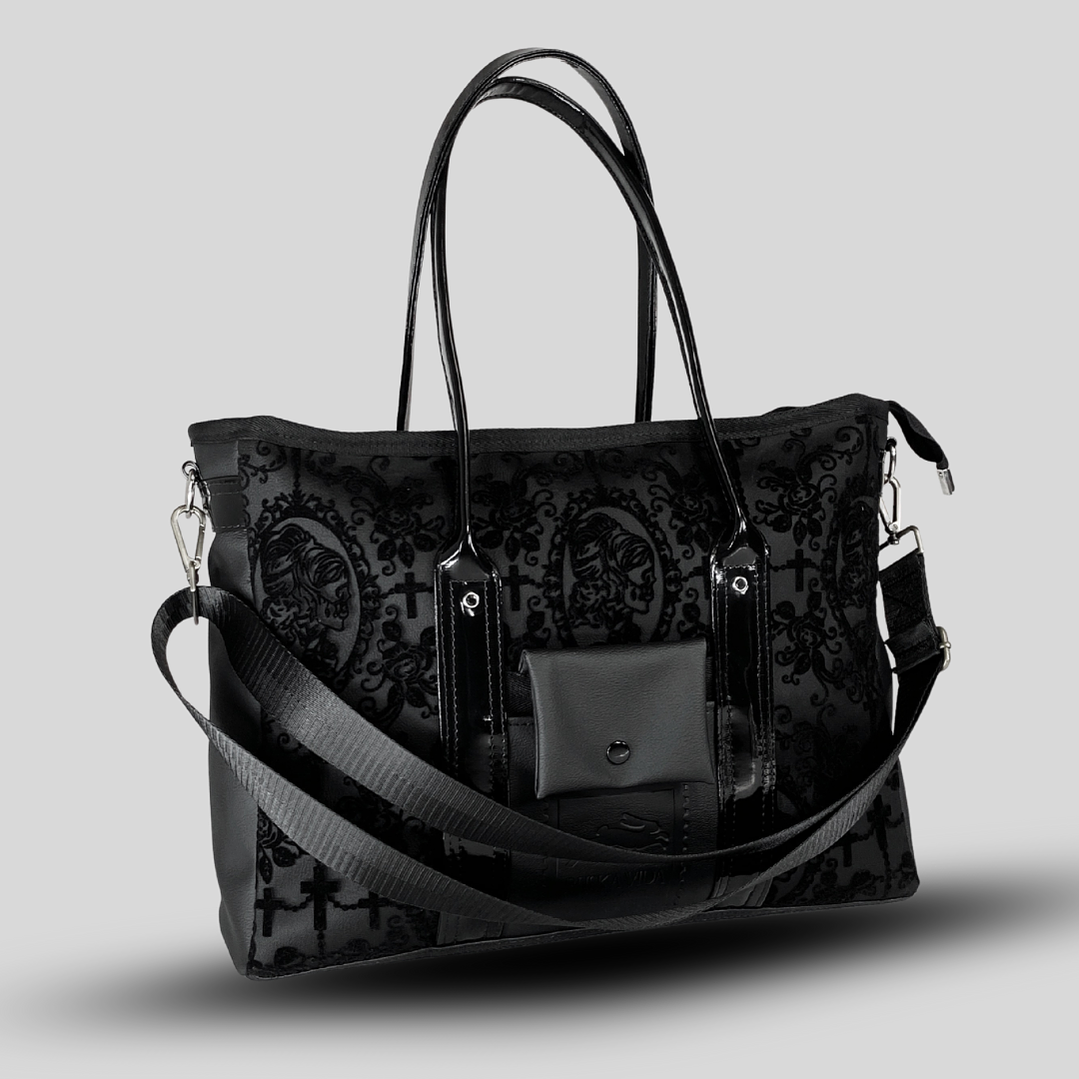 EDICIÓN  LIMITADA -  TOTEBAG OFFICE VELVET VICTORIA BLACK  7
