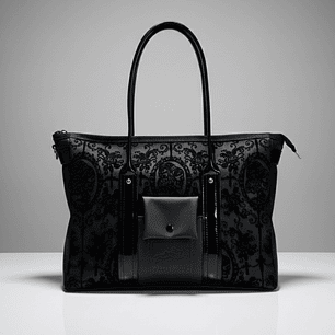 EDICIÓN  LIMITADA -  TOTEBAG OFFICE VELVET VICTORIA BLACK 