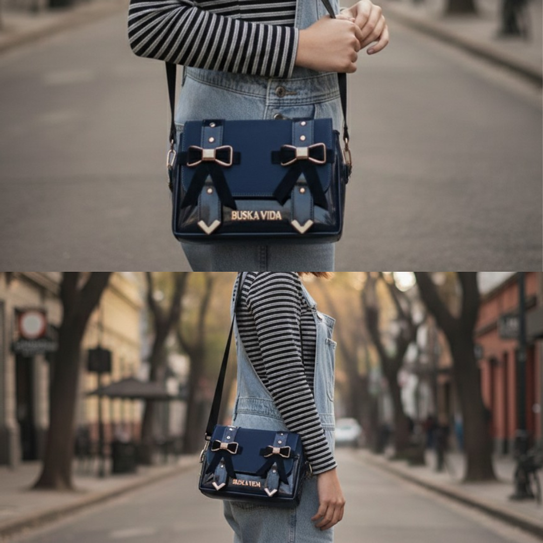 BANANO/CARTERA BLUEBERRY VELVET RIBBON 3