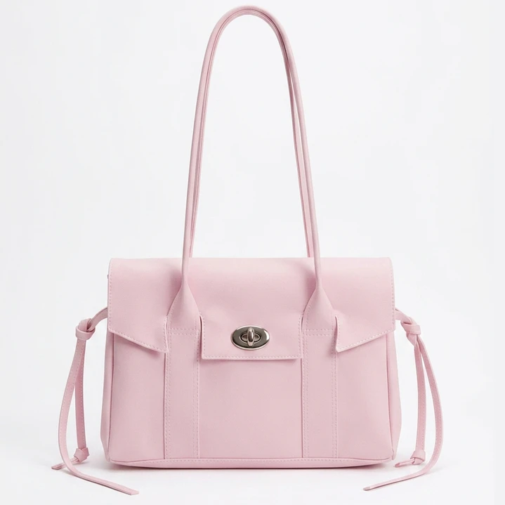❤︎₊ ⊹ NOT JELLY KOREAN TOTE - SOFT PINK ❤︎₊ ⊹ 4