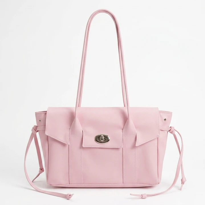 ❤︎₊ ⊹ NOT JELLY KOREAN TOTE - SOFT PINK ❤︎₊ ⊹ 3