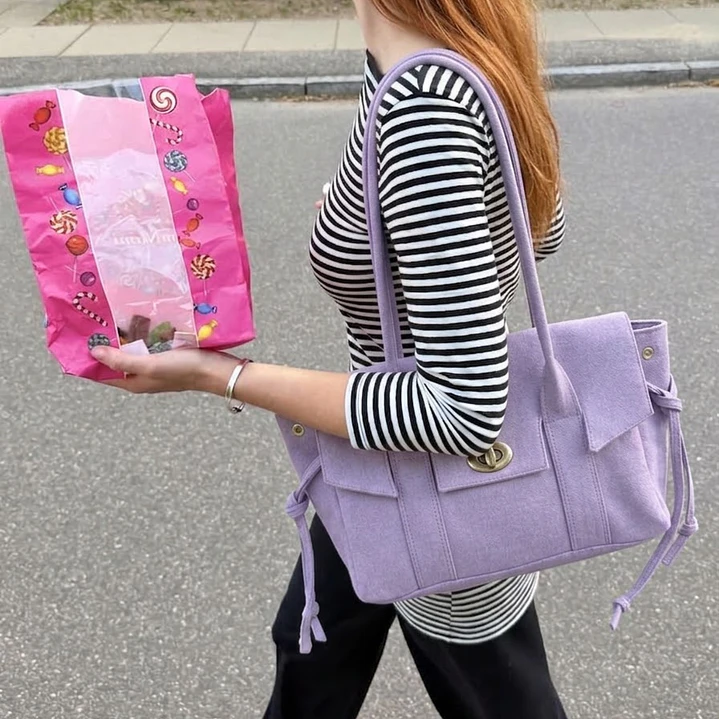 ❤︎₊ ⊹ NOT JELLY KOREAN TOTE - LAVENDER ❤︎₊ ⊹ 3
