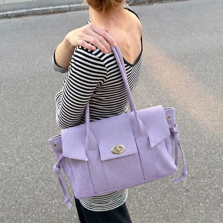 ❤︎₊ ⊹ NOT JELLY KOREAN TOTE - LAVENDER ❤︎₊ ⊹ 6
