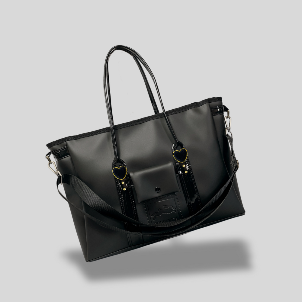 TOTEBAG OFFICE VELVET HEARTS  5