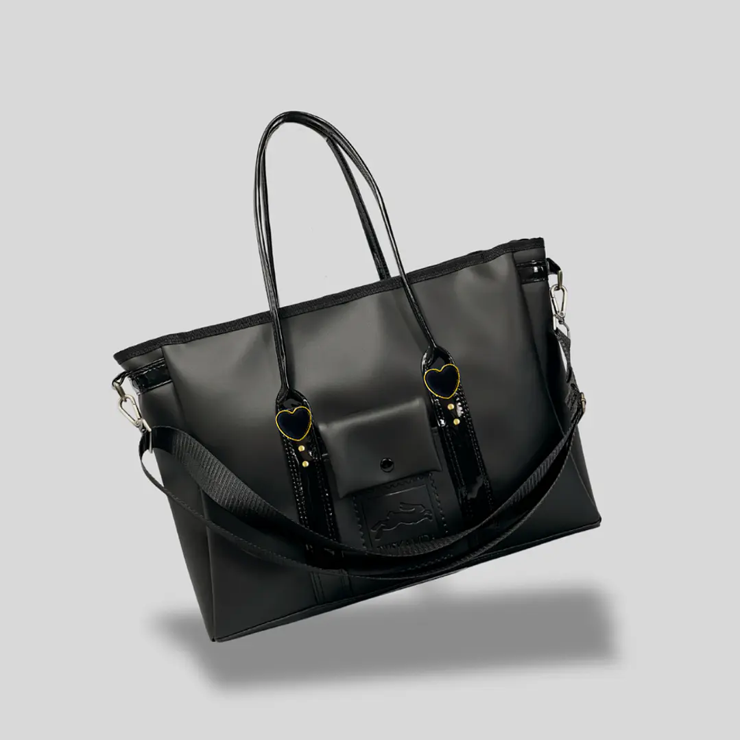TOTEBAG OFFICE VELVET HEARTS  5