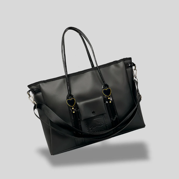 TOTEBAG OFFICE VELVET HEARTS  5