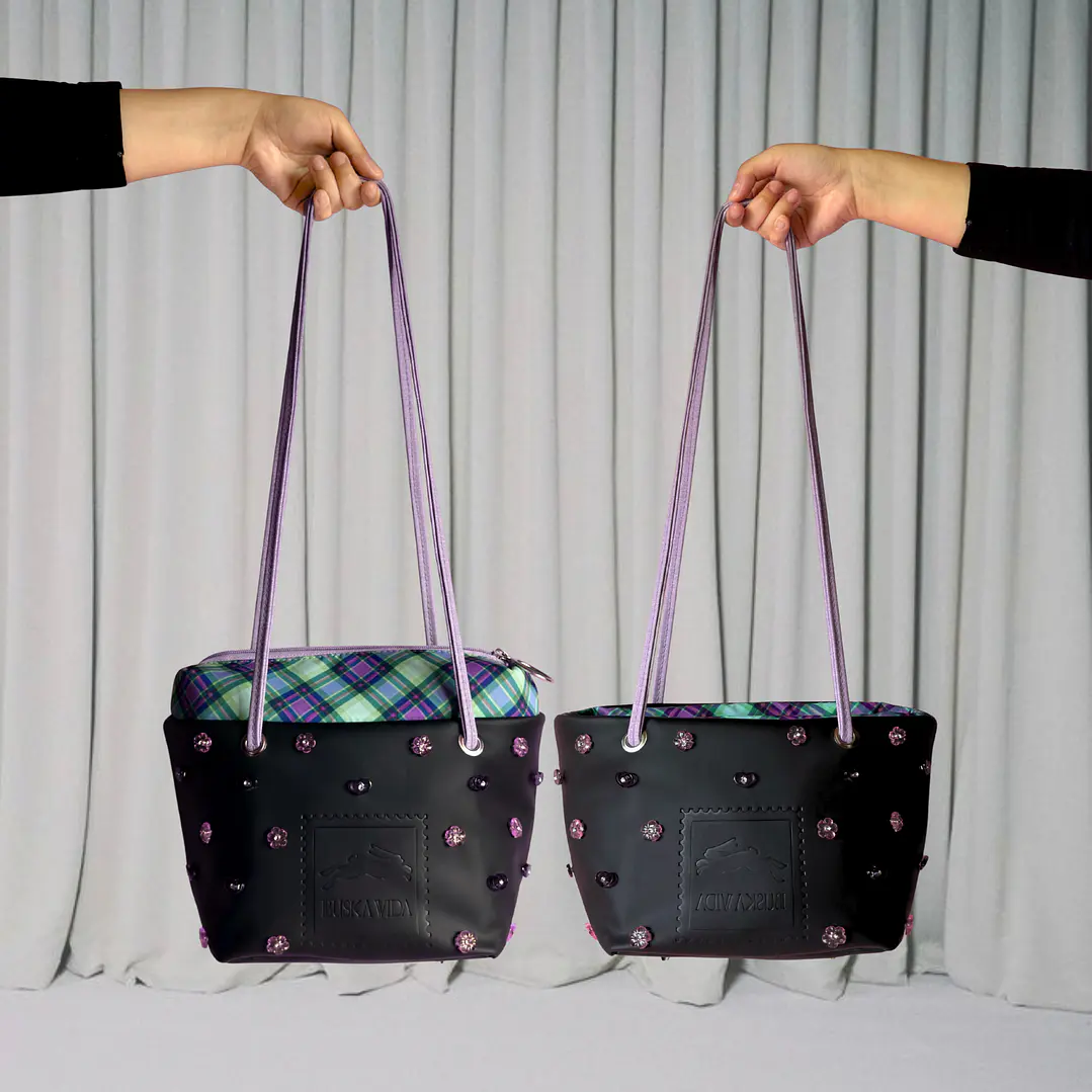 BOMBONERA TARTAN LAVANDA  1