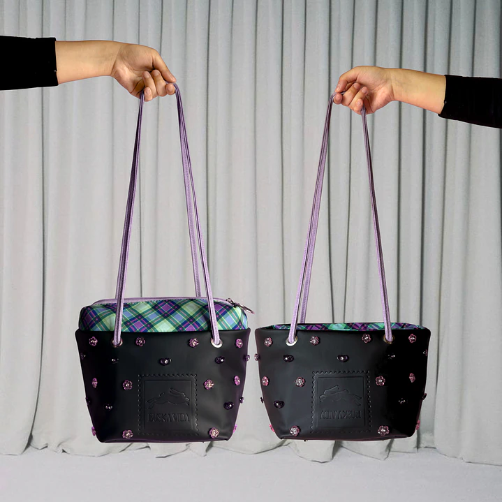 BOMBONERA TARTAN LAVANDA  1